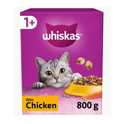 Whiskas With Chicken Dry Cat Food 1 + 800g Cat Food Whiskas   