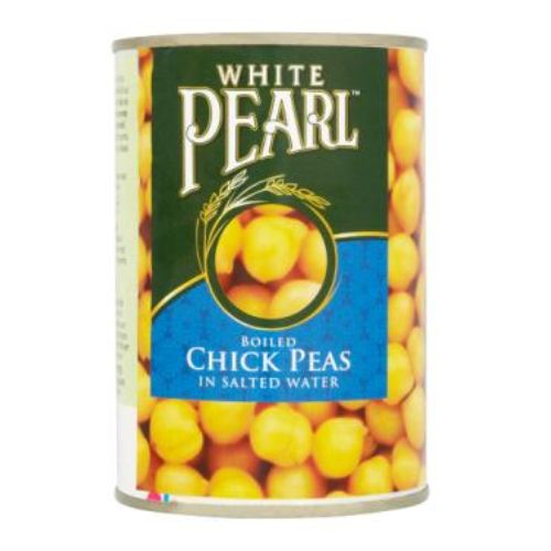 White Pearl Boiled Chickpeas In Salted Water 400g Tins & Cans FabFinds   