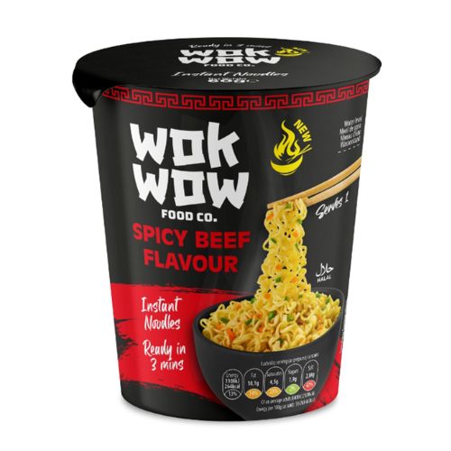 Wok Wow Food Co. Instant Noodles Assorted Flavours 60g Pasta, Rice & Noodles wok wow food co. Spicy Beef Flavour  