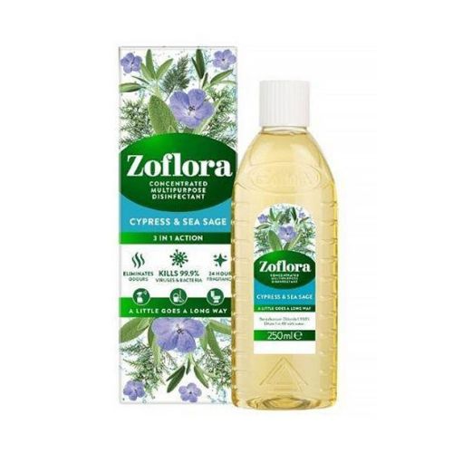 Zoflora Cypress & Sea Sage Multipurpose Concentrated Disinfectant 250ml Disinfectants Zoflora   