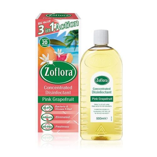 Zoflora Pink Grapefruit Multipurpose Concentrated Disinfectant 500ml Disinfectants Zoflora   