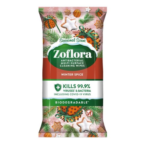 Zoflora Winter Spice Biodegradable Cleaning Wipes 108 Pk Cleaning Wipes Zoflora   