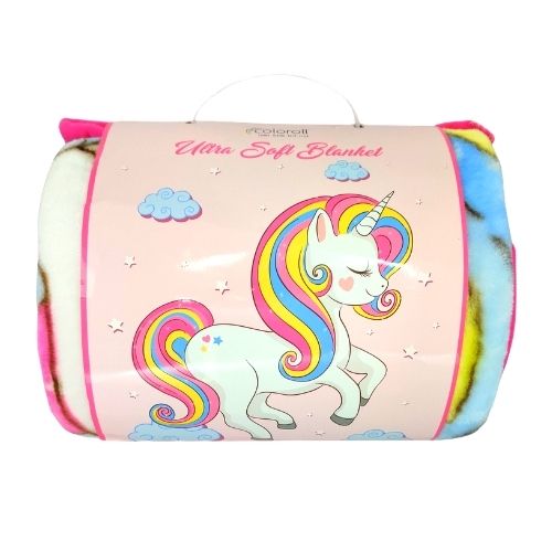 Coloroll Ultra Soft Rainbow Unicorn Blanket Throws & Blankets FabFinds   