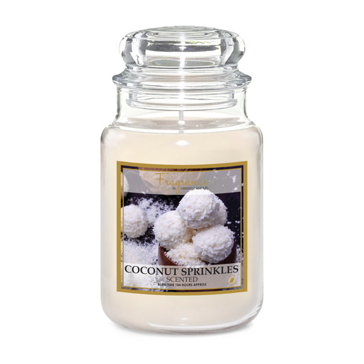 Fragrance Coconut Sprinkles Scented Jar Wax Candle 18oz Candles Liberty Candles   