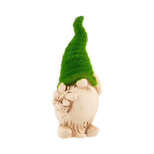 Flocked Garden Gnome Ornament Assorted Styles H 20cm Garden Decor FabFinds Butterly  