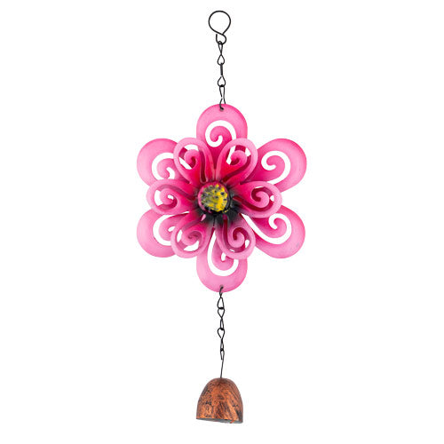 Roots & Shoots Flower Wind Chime Assorted Colours Garden Decor Roots & Shoots Pink  