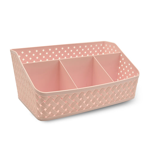 Large Home Collection Multi-Compartment Organiser Assorted Colours Storage Baskets Home Collection Light Pink  