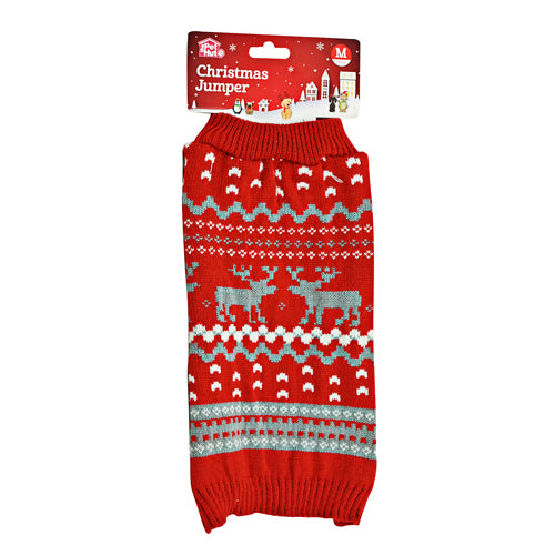 Christmas Jumpers For Pets Assorted Designs and Sizes Christmas Gifts for Dogs FabFinds Medium-Pattern  