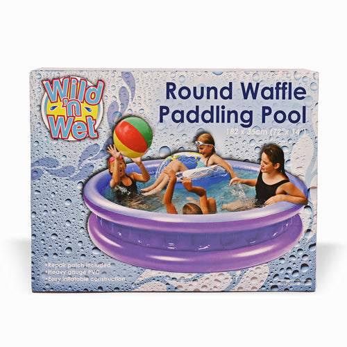 Wild 'n Wet Round Waffle Paddling Pool 182cm x 35cm Outdoor Toys wet n wild   