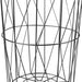 Black Wire Storage Basket With Wooden Lid 50cm Storage Baskets FabFinds   