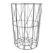 Black Wire Storage Basket With Wooden Lid 50cm Storage Baskets FabFinds   