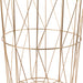 Gold Wire Storage Basket With Wooden Lid 50cm Storage Baskets FabFinds   