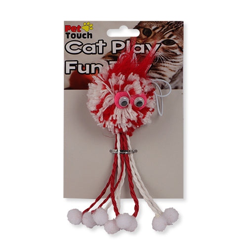 Pet Touch Cat Play Fun Toy Octopus Pom Pom Cat Toys Pet Touch   