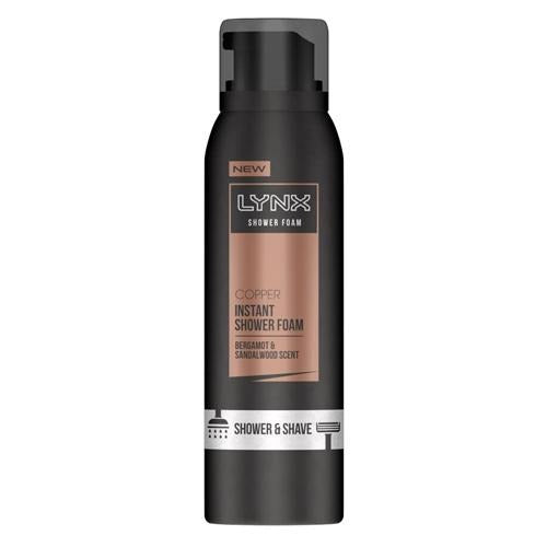 Lynx Copper Bergamot & Sandalwood Shower & Shave Foam 200ml Shaving & Hair Removal Lynx   