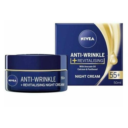 Nivea Anti-Wrinkle Revitalising Skin Night Cream 55+ 50ml Face Creams nivea   