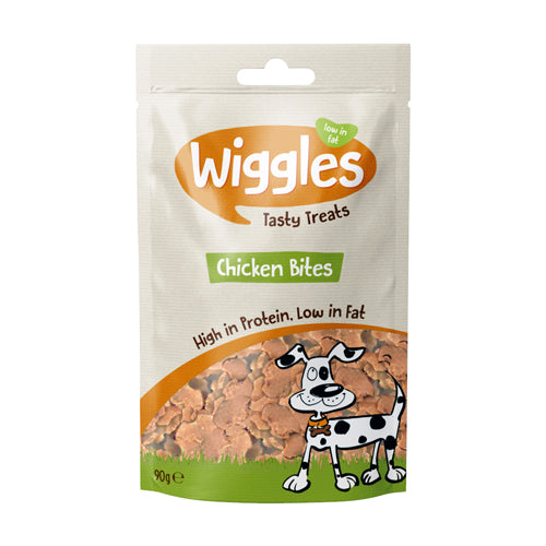 Wiggles Chicken Bites Dog Treats 90g Dog Treats Wiggles   