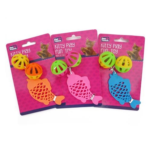 Pet Touch Kitty Rattle Cat Toy Assorted Colours Cat Toys Pet Touch   