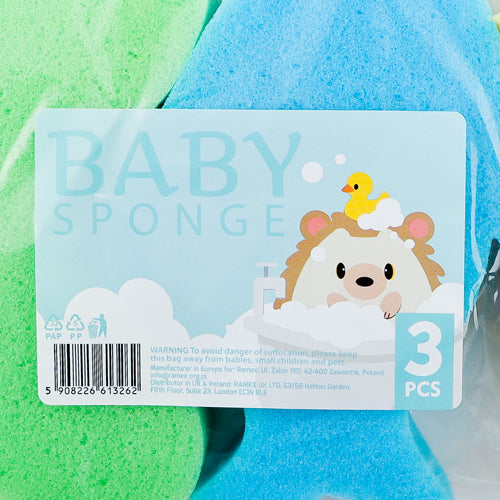 Animal Bath Baby Sponges 3 Pack Assorted Colours Baby & Toddler Ramex   