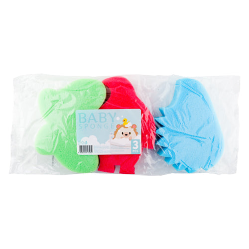 Animal Bath Baby Sponges 3 Pack Assorted Colours Baby & Toddler Ramex Red Penguin  