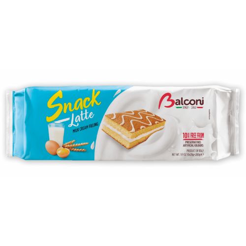 Balconi Snack Latte Milk Cream Cakes 10 Pk 280g Snack Cakes balconi   