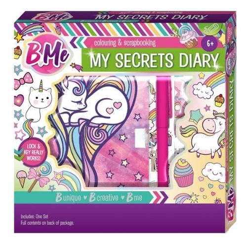 B Me Unicorn My Secrets Diary Kit Kids Stationery Creative Kids   