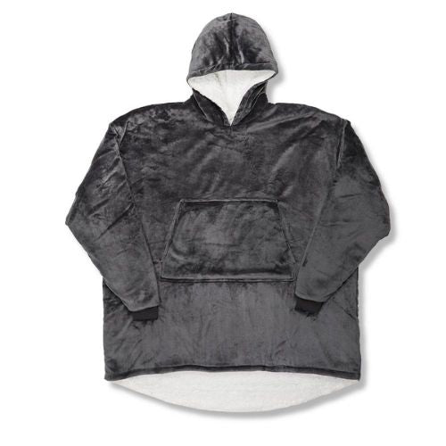 Ultra Plush Blanket Hoodie Assorted Colours Throws & Blankets love to laze Charcoal  
