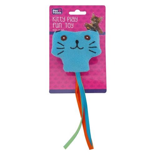 Pet Touch Kitty Play Plush Cat Toy Assorted Colours Cat Toys Pet Touch Blue  
