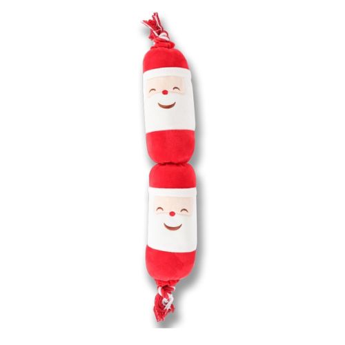 Christmas Character Cracker Rope Dog Toy Assorted Styles Dog Toy Paws Behavin' Badly Santa  