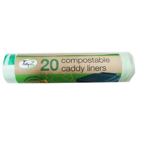 Tidy Z Compostable Caddy Liners 20 5L Bin Cleaners & Accessories Tidyz   