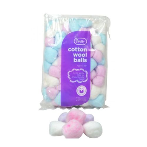 Pretty Cotton Wool Balls 100 Pk Beauty Accessories pretty   