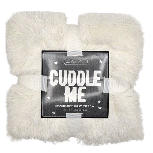 Cuddle Me Throw Cream Throw 150cm x 200cm Throws & Blankets FabFinds   