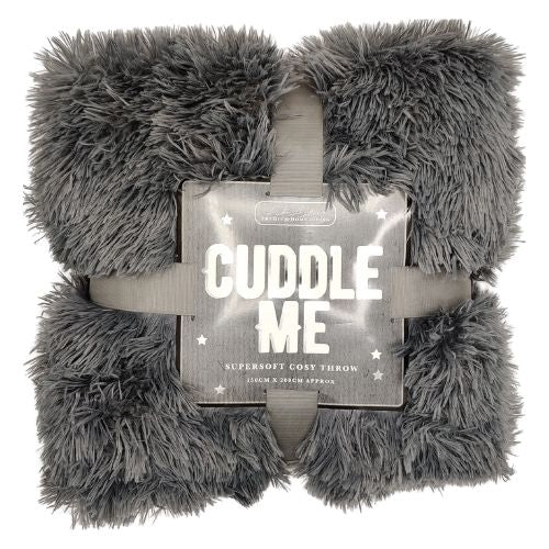 Cuddle Me Throw Grey Throw 150cm x 200cm Throws & Blankets FabFinds   