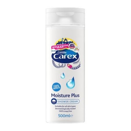 Carex Moisture Plus Shower Gel Cream 500ml Shower Gel & Body Wash carex   