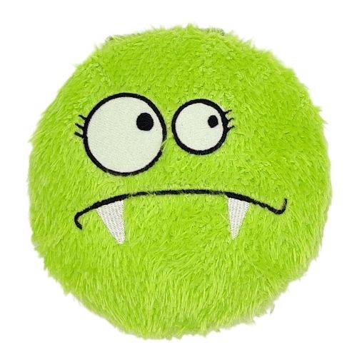The Pet Hut Disk Squeaky Face Plush Dog Toy Dog Toys The Pet Hut Green Monster  