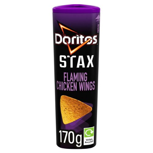 Doritos Stax Flaming Chicken Wings Corn Chips 170g Crisps, Snacks & Popcorn doritos   