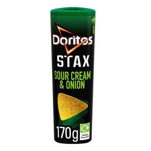 Doritos Stax Sour Cream & Onion Corn Chips 170g Crisps, Snacks & Popcorn Doritos   