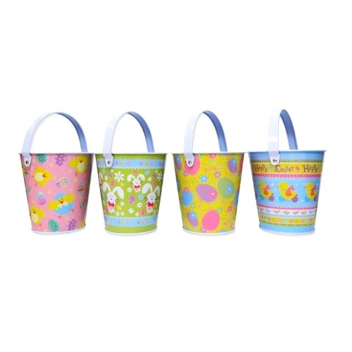 Easter Bucket Assorted Colours & Styles Easter Gifts & Decorations PMS   