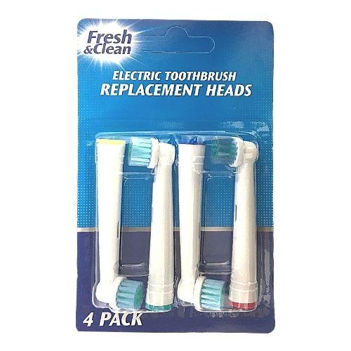 Fresh & Clean Electric Toothbrush Replacement Heads Pack Of 4 Toothbrushes Fresh & Clean   