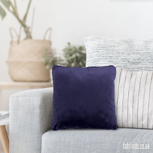 Home Collection Velvet Cushion 43cm x 43cm Assorted Colours Cushions Home Collection   