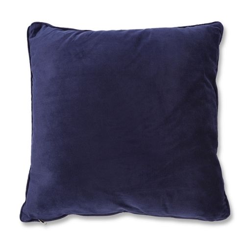 Home Collection Velvet Cushion 43cm x 43cm Assorted Colours Cushions Home Collection Navy  