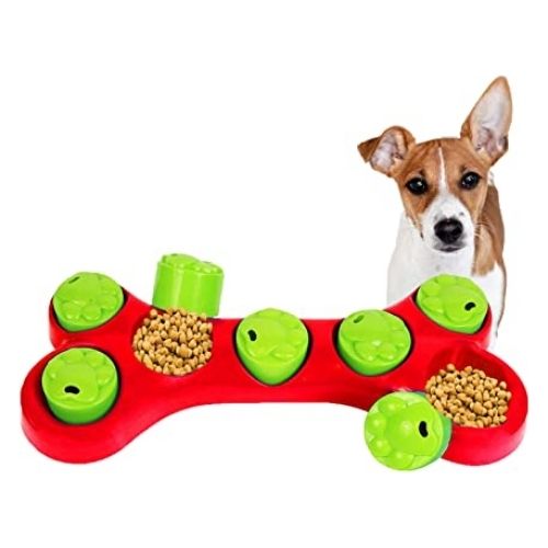Pet Touch Bone Puzzle Dog Toy Assorted Colours Dog Toys Pet Touch Red  