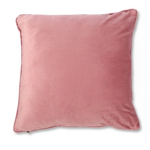 Home Collection Velvet Cushion 43cm x 43cm Assorted Colours Cushions Home Collection Pink Blush  
