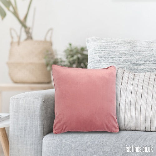 Home Collection Velvet Cushion 43cm x 43cm Assorted Colours Cushions Home Collection   