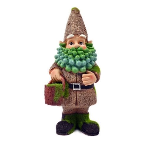 Large Bearded Grass Garden Gnome H26cm Garden Decor FabFinds Bucket Gnome  