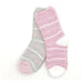 Grey & Pink Stripes Girls Cosy Socks 2 Pack Kids Snuggle Socks FabFinds   