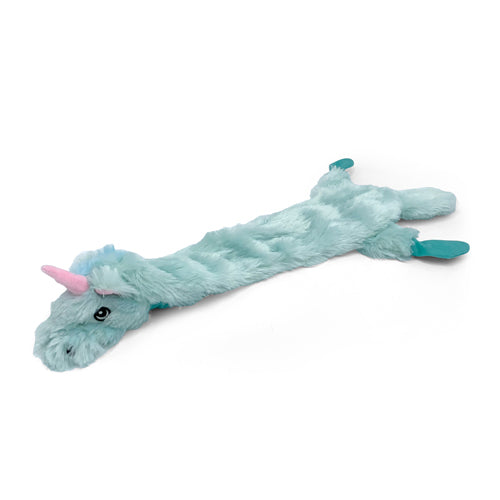 Fluffy Blue Magical Unicorn Squeaky Dog Toy Dog Toys The Pet Hut   