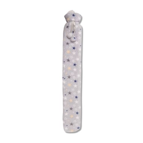 Cosy and Snug Long Hot Water Bottle Assorted Designs Hot Water Bottles Cosy & Snug Grey Stars  