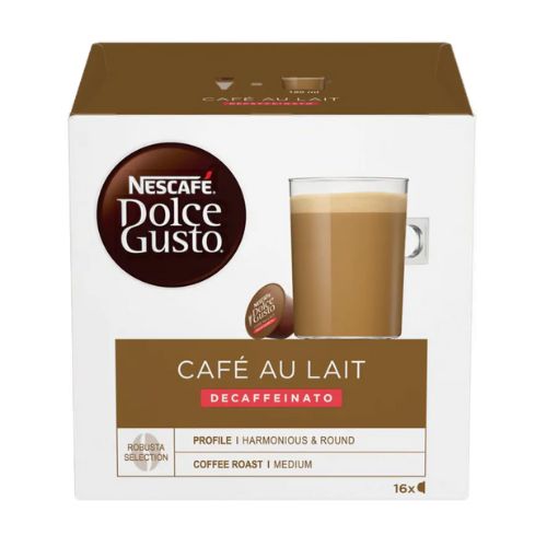 Nescafe Dolce Gusto Cafe Au Lait Decaf Coffee Pods 16 x 10g Coffee Nescafé   