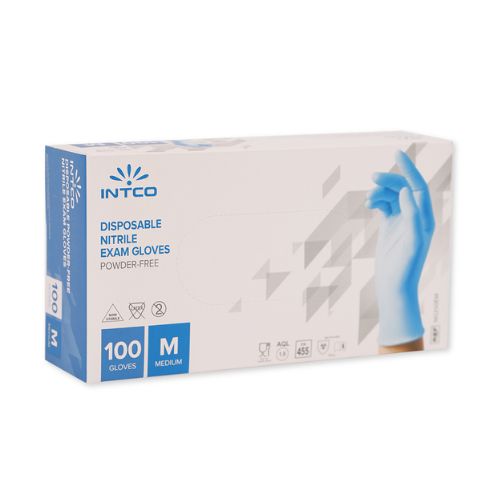 Intco Disposable Nitrile Exam Gloves Assorted Sizes 100 Pk Disposable Gloves FabFinds Medium  