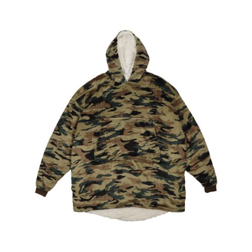 Ultra Plush Oversized Blanket Hoodie Assorted Styles Throws & Blankets Love to Laze Green Camo  